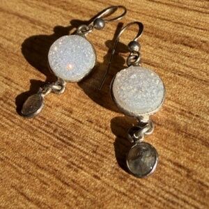 Druzy quartz earrings